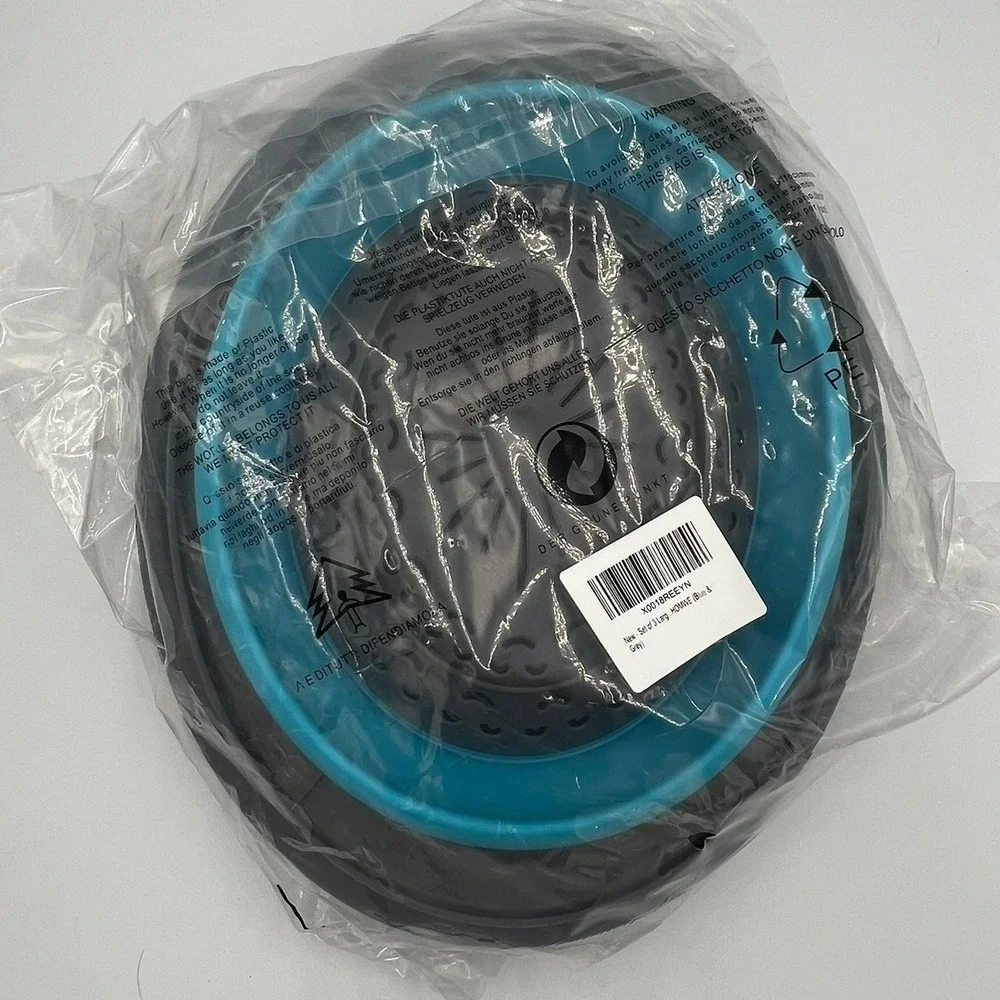 HOMWE Collapsible Colander Set 3 Piece Blue Grey Space Saving Strainer New